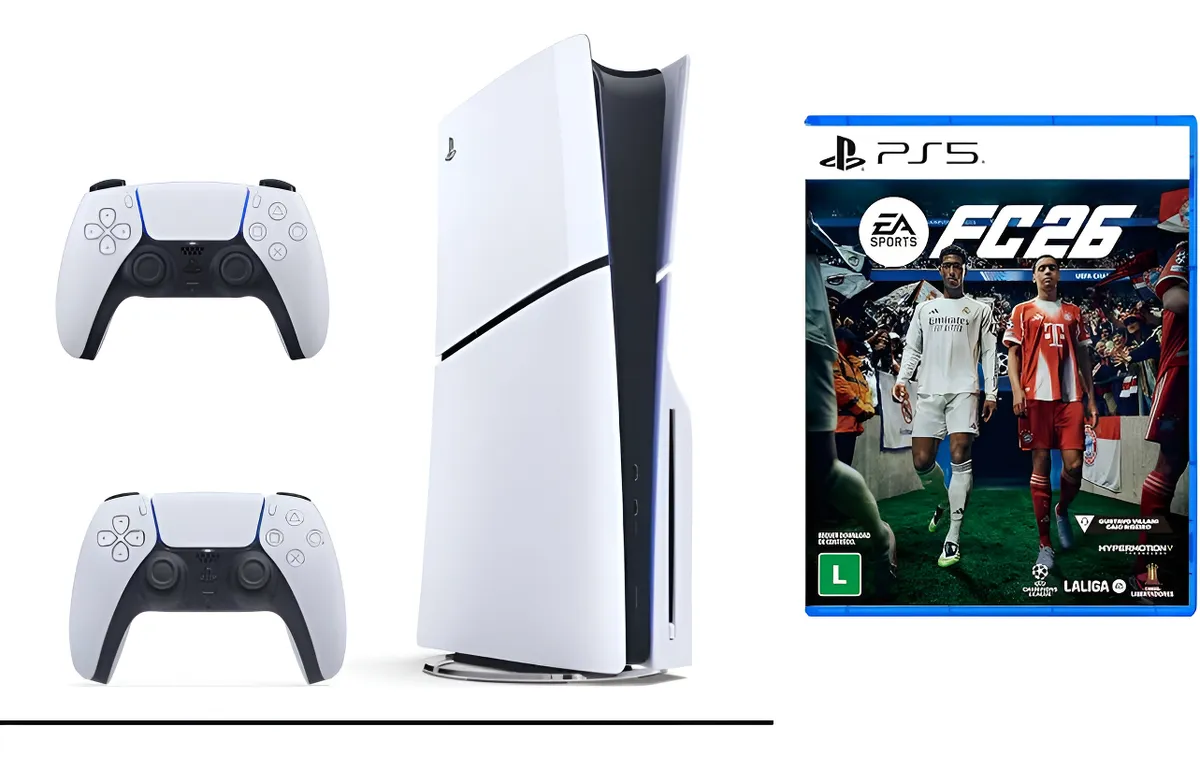 PlayStation 5 com Controles